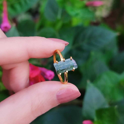 925 Silver Green Tourmaline Ring