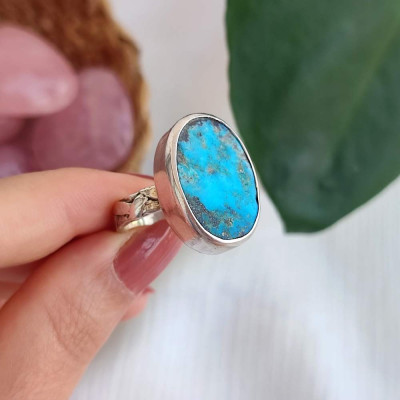 925 Silver Natural Turquoise Stone Ring