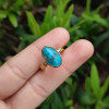 925 Silver Natural Turquoise Stone Ring - Special Design