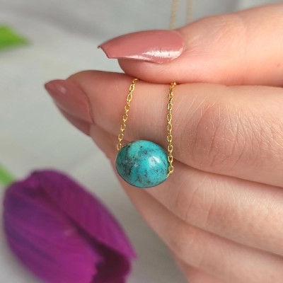 925 Sterling Silver Natural Turquoise Stone Pendant