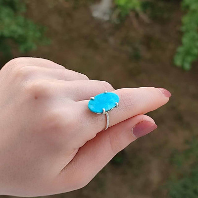 925 Silver Natural Turquoise Stone Ring