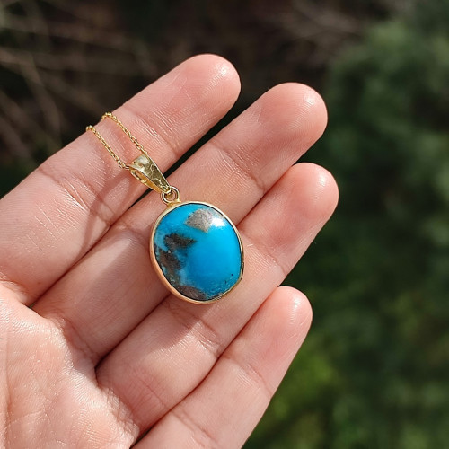 925 Sterling Silver Natural Turquoise Stone Pendant 925 Sterling Silver Natural Turquoise Stone Pendant