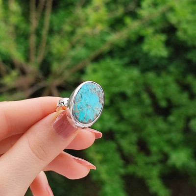925 Silver Natural Turquoise Stone Ring