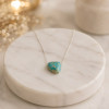 925 Silver Natural Turquoise Stone Pendant - Raw Shape