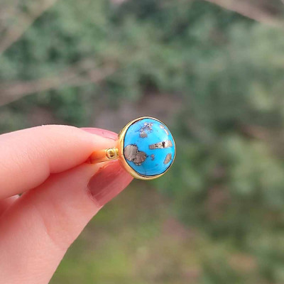 925 Silver Natural Turquoise Stone Ring