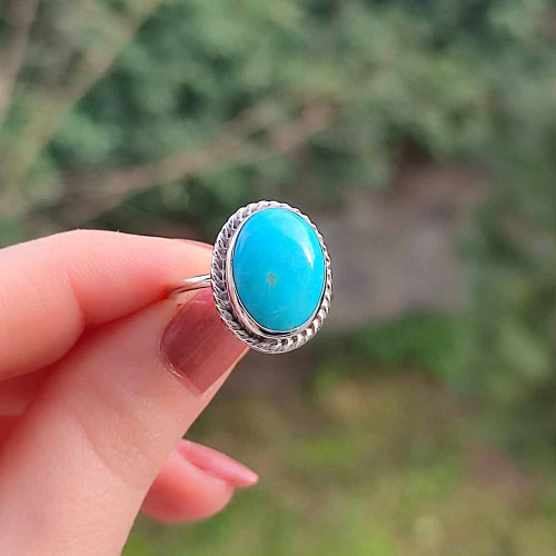 925 Silver Natural Turquoise Stone Ring