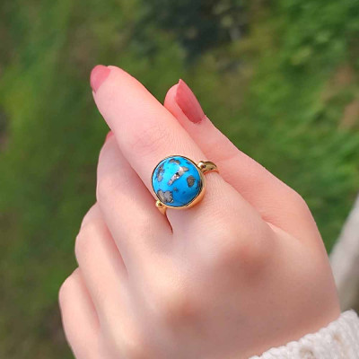 925 Silver Natural Turquoise Stone Ring