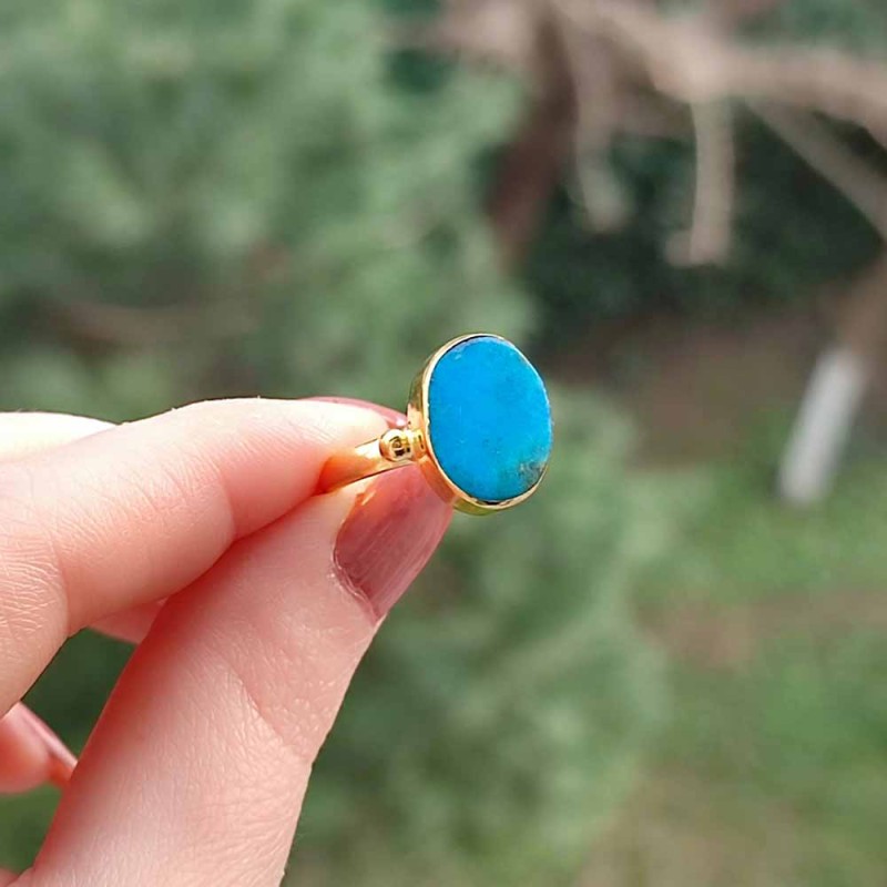 925 Silver Natural Turquoise Stone Ring