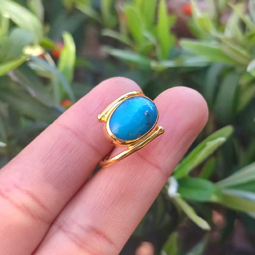 925 Silver Natural Turquoise Stone Ring 925 Silver Natural Turquoise Stone Ring