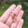 925 Sterling Silver Sun stone & Red Agate Set 925 Sterling Silver Sun stone & Red Agate Set
