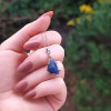 925 Sterling Silver Sodalite Stone Pendant - Raw Shape